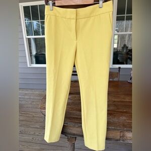 Loft Beautiful Butter Yellow Marisa Ankle Trousers Pants Slacks Size 8